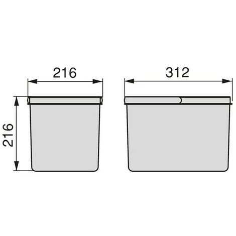Emuca Poubelles Pour Tiroir De Cuisine, Hauteur 216 Mm, 1x12L, Gris Antracite 7 Emuca Poubelles Pour Tiroir De Cuisine, Hauteur 216 Mm, 1x12L, Gris Antracite – Image 5