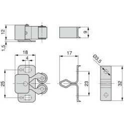 EMUCA Lot De 10 Fermetures Silencieuses Pour Meubles - Acier Et Plastique - Zingué - Zingué -EMUCA Soldes 16811363 3