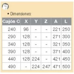 EMUCA Coulisses à Sortie Partielle Avec Push - Talla 240mm -EMUCA Soldes 19684990 4