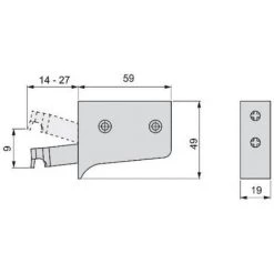 Ferrure Suspension Tack Caisson Haut EMUCA Gris - 8922721 -EMUCA Soldes 23722530 3