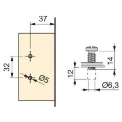 Emuca Kit Charnière Droite X91N Et Embase, Embase à Enfoncer, Nickelé, Acier, 20 Ut. - Talla 9 Emuca Kit Charnière Droite X91N Et Embase, Embase à Enfoncer, Nickelé, Acier, 20 Ut. - Talla -EMUCA Soldes 23965029 4