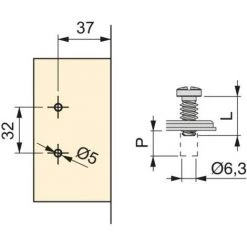 Emuca Charnière, D. 26 Mm, Coudée Pour Montage Rentrant, Ouverture 95º, Avec Embase Eurovis, 20 Ut. - Talla -EMUCA Soldes 23965053 3