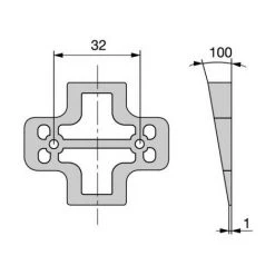 EMUCA 12 Un. Cale 10º Pour Charnière - Talla -EMUCA Soldes 23965079 2