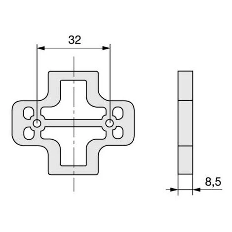 EMUCA 12 Entretoise Pour Charnière - Talla 4 EMUCA 12 Entretoise Pour Charnière - Talla – Image 2
