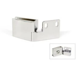 EMUCA Charnière Pour Portes En Verre De Coin Rentrante - Talla Chromé Mat