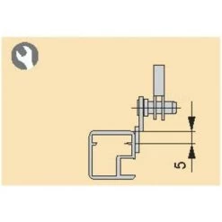 EMUCA Fixation Compas NSDX Pour Portes Avec Cadre En Aluminium - Talla -EMUCA Soldes 23965090 3