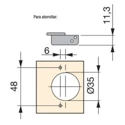 EMUCA Charnière à Bras Courbé C95 90° Ø35 (10 Unit) - Talla -EMUCA Soldes 23965105 3