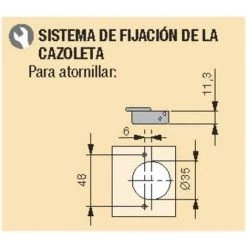 EMUCA Charnière Coudée C95 165° Ø35 - Talla -EMUCA Soldes 23965108 3
