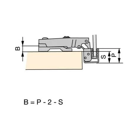 EMUCA Charnière C95 P/A Droite 110° (10 Unit) - Talla 4 EMUCA Charnière C95 P/A Droite 110° (10 Unit) - Talla – Image 2