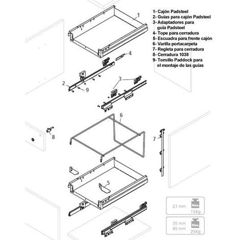 EMUCA Padsteel, Tige Porte-documents - Talla 6 EMUCA Padsteel, Tige Porte-documents - Talla – Image 4
