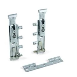 Emuca Ferrure De Suspension Invisible Pour Modules Hauts, Avec Plétine, Charge 65 Kg, Acier, Zingué, 2 Ut. - Talla