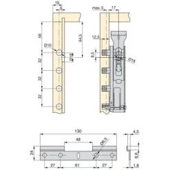Emuca Ferrure De Suspension Invisible Pour Modules Hauts, Avec Plétine, Charge 65 Kg, Acier, Zingué, 2 Ut. - Talla -EMUCA Soldes 23965728 3
