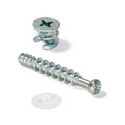 Emuca Excentrique + Goujon, D. 15 Mm, Panneau 13 Mm, Zamak Et Acier, Blanc, 20 Ut. - Talla