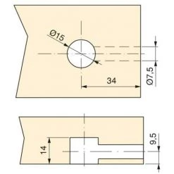 Emuca Excentrique + Goujon Et écrou M6, D. 15 Mm, Panneau 19 Mm, Zamak Et Acier, Blanc, 20 Ut. - Talla -EMUCA Soldes 23965740 4