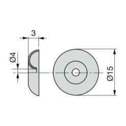 Emuca Agrafe Pour Paroi Arrière D'armoire, Circulaire, D. 15 Mm, Acier, Zingué, 50 Ut. - Talla -EMUCA Soldes 23965747 3