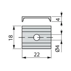 Emuca Agrafe Pour Paroi Arrière D'armoire, Rectangulaire, 18 X 22 Mm, Acier, Zingué, 50 Ut. - Talla -EMUCA Soldes 23965748 3