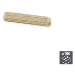 Emuca Tourillons, D. 6 Mm, 30 Mm, Bois, 100 Ut. - Talla