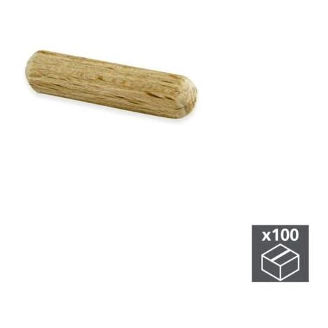 Emuca Tourillons, D. 8 Mm, 40 Mm, Bois, 100 Ut. - Talla 3 Emuca Tourillons, D. 8 Mm, 40 Mm, Bois, 100 Ut. - Talla