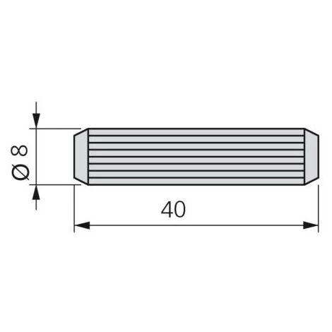 Emuca Tourillons, D. 8 Mm, 40 Mm, Bois, 100 Ut. - Talla 4 Emuca Tourillons, D. 8 Mm, 40 Mm, Bois, 100 Ut. - Talla – Image 2