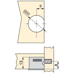 Emuca Boîtier D'assemblage Pour étagères, D. 20 Mm, 13 Mm + Goujons D. 6 Mm, Plastique Et Acier, Marron, 20 Ut. - Talla -EMUCA Soldes 23965757 3