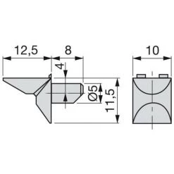Emuca Support Pour étagère En Bois, D. 5 Mm, Zamak, Nickelé, 50 Ut. - Talla -EMUCA Soldes 23965758 3