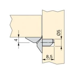 Emuca Support Pour étagère En Bois, D. 5 Mm, Zamak, Nickelé, 50 Ut. - Talla -EMUCA Soldes 23965758 4