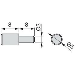 Emuca Taquets Cylindriques, Pour Bois, D. 3 Mm, Acier, Nickelé, 50 Ud. - Talla -EMUCA Soldes 23965765 3