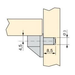 Emuca Support Pour étagère En Bois, Avec Pivot D. 3 Mm, Acier Et Plastique, Transparent, 50 Ut. - Talla -EMUCA Soldes 23965766 3