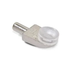 Emuca Support Pour étagère En Verre, D. 5 Mm, Plastique Et Zamak, Nickelé, 50 Ut. - Talla