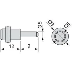 Emuca Support Pour étagère En Verre, Avec Caoutchouc, D. 5 Mm, Acier, Nickelé, 50 Ut. - Talla -EMUCA Soldes 23965774 2