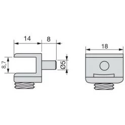 Emuca Support Pour étagère En Verre, D. 5 Mm, Plastique Et Zamak, Nickelé, 50 Ut. - Talla -EMUCA Soldes 23965777 3