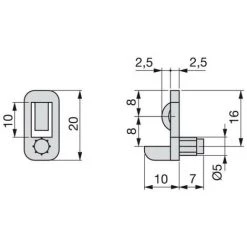 Emuca Support Pour étagère En Verre, D. 5 Mm, Plastique, Transparent, 50 Ut. - Talla -EMUCA Soldes 23965778 3