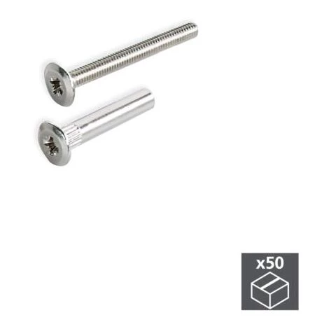 Emuca Vis, à Tête Extra-plate, 40 Mm + écrous M4, 50 Ut. - Talla 3 Emuca Vis, à Tête Extra-plate, 40 Mm + écrous M4, 50 Ut. - Talla