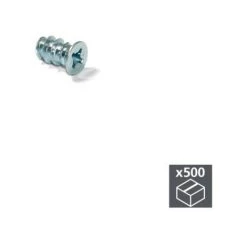 Emuca Eurovis, à Tête Plate Pozidrive, D. 6.2 Mm, 11 Mm, Acier, Zingué, 500 Ut. - Talla