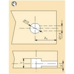 EMUCA Excentrique T15 Ø15 - Talla 12mm / 15mm / Zamak Naturel -EMUCA Soldes 23965884 4