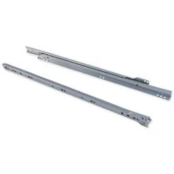 Emuca Paire De Coulisses à Roulettes Pour Tiroirs, Fermeture Avec Chute, 500 Mm, Sortie Partielle, Gris Métallisé - Talla -EMUCA Soldes 23965885 3