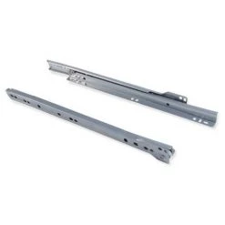 Emuca Paire De Coulisses à Roulettes Pour Tiroirs, Fermeture Avec Chute, 800 Mm, Sortie Partielle, Gris Métallisé - Talla -EMUCA Soldes 23965889 3