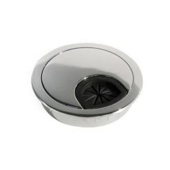Emuca Couvercle Passe-câbles Circulaire, D. 60 Mm, à Encastrer, Zamak, Chromé - Talla