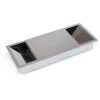 Emuca Passe-câbles Table, Rectangulaire, 152 X 61 Mm, Pour Encastrer, Plastique, Chromé - Talla -EMUCA Soldes 23965918 1