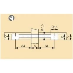 EMUCA Goujon Double Pour Excentrique T15 (10units) - Talla 19mm -EMUCA Soldes 23965969 4