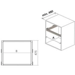 EMUCA Cadre Coulissant Moka - Talla A 564-614 Mm -EMUCA Soldes 23966340 3
