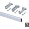 Emuca Kit Barre Penderie Avec Caoutchouc, Ovale 30 X 15 Mm, 1.150 Mm, Aluminium, Anodisé Mat, 2 Ut. - Talla -EMUCA Soldes 23966397 1