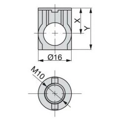 EMUCA Ferrure D'assemblage System D16 - Talla 11 / 18 / 22 -EMUCA Soldes 23967333 2