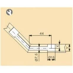 EMUCA Goujon Double Articulé Pour Excentriques T15 (10 Unités) - Talla -EMUCA Soldes 23967349 3