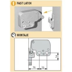 EMUCA Fermeture Fast Latch (10 Unités) - Talla Plastique Marron -EMUCA Soldes 23967487 3