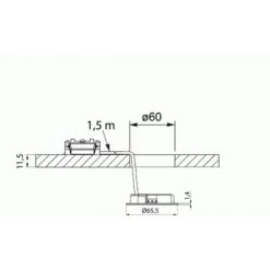 EMUCA Spot LED à Encastrer CRUX IN Lumière Froide 1,8W 220V (pas Besoin De Transfo) Nickel Satiné Câble 1,50m En Fiche AMP - Nickelé Satiné -EMUCA Soldes 24386330 3