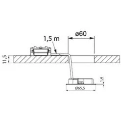 EMUCA Spot LED à Encastrer CRUX IN Lumière Froide 1,8W 220V (pas Besoin De Transfo) Finition Alu Câble 1,50m En Fiche AMP - Aluminium -EMUCA Soldes 24387191 4