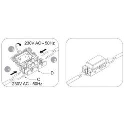 EMUCA Spot LED à Encastrer CRUX IN Lumière Froide 1,8W 220V (pas Besoin De Transfo) Finition Alu Câble 1,50m En Fiche AMP - Aluminium -EMUCA Soldes 24387191 5