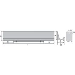 EMUCA Poignée Aluminium Madrid - Fixation Queue De Sapin Longueur 398 Mm Finition Anodisé Mat -EMUCA Soldes 24788844 3