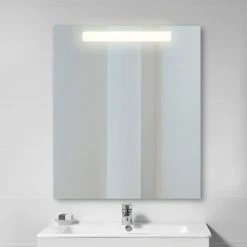 Emuca Miroir De Salle De Bain Pegasus Avec éclairage Frontal LED 60x70cm -EMUCA Soldes 28327522 5